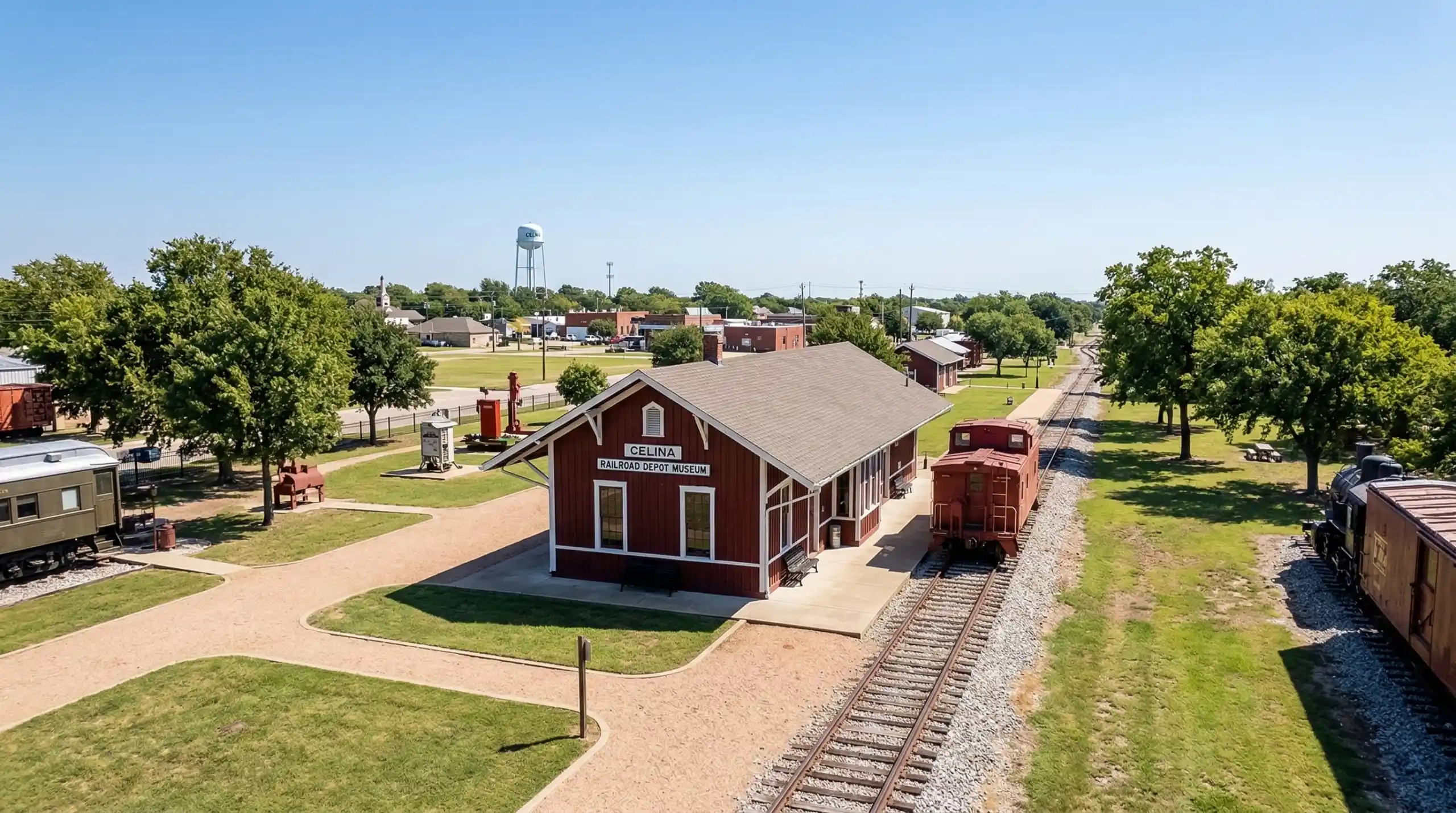 Celina Texas Railroad Depot Museum Historic Downtown DFW Homes For Sale