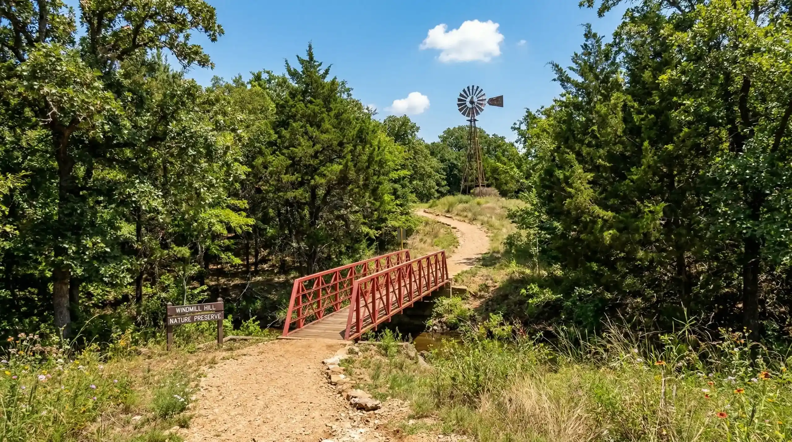 DeSoto Texas Windmill Hill Nature Preserve Trail Bridge Homes For Sale DFW
