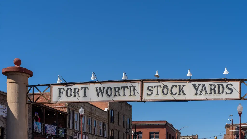 Fort Worth Stockyards Texas Historic District Entrance Sign Western Culture