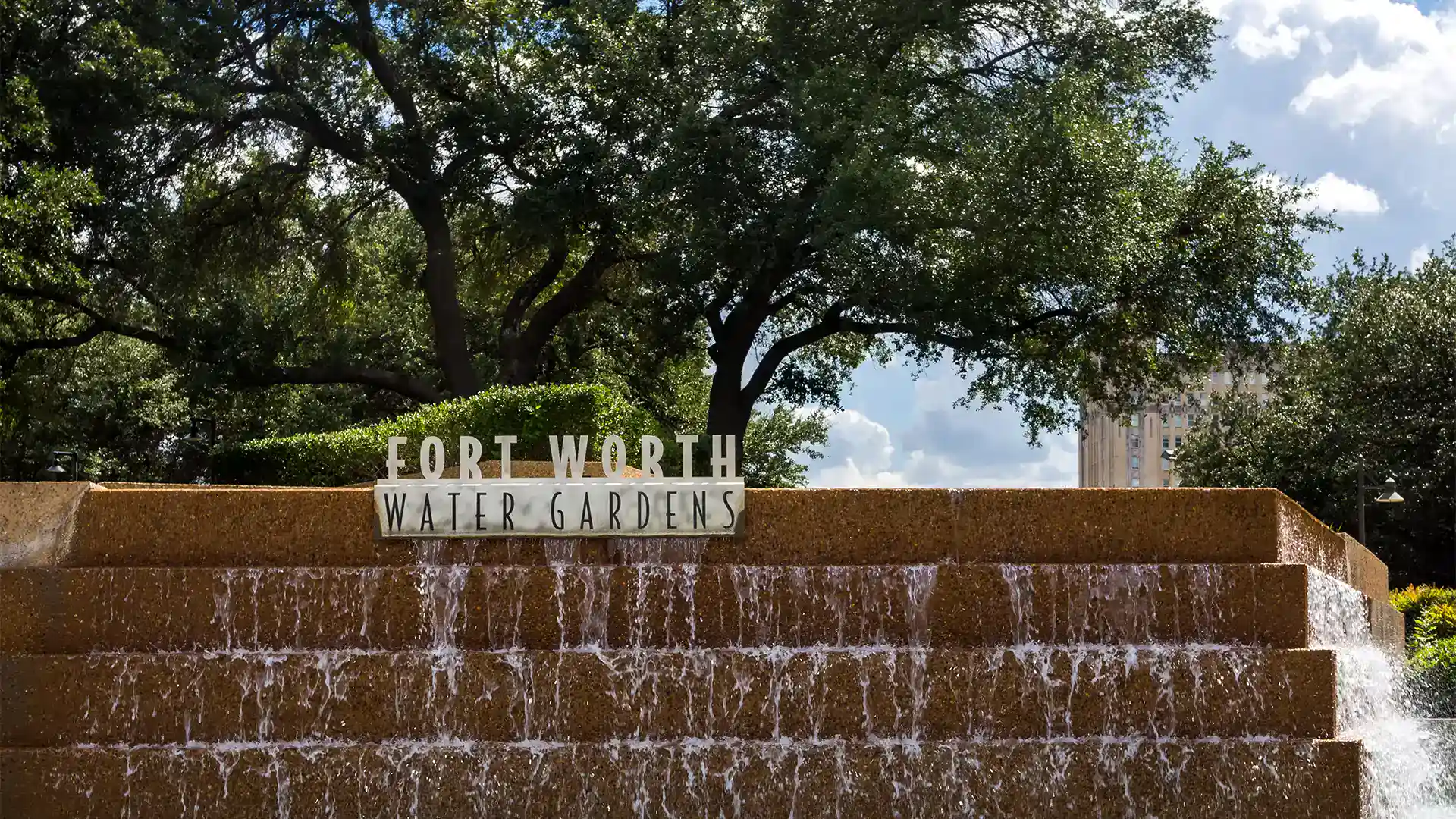 Fort Worth Water Gardens Texas Urban Park Fountain Downtown Attraction